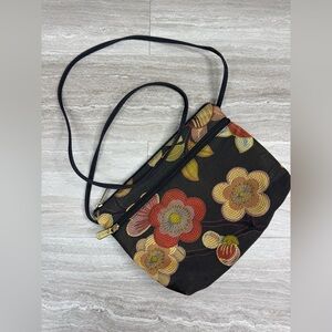 Danny K Floral Tapestry Handmade Lined Crossbody Bag